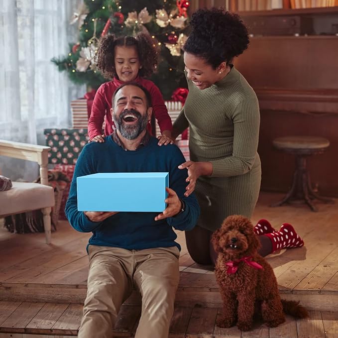 Blue Gift Box 12" x 6" x 4" with Magnetic Closure Lid Gifts Boxe for Presents,Bridesmaid Gifts Boxes,Cute Box,Birthday Gift Boxe,Luxury for Gifts Packaging, Magnetic Gift Boxes for Wrapping Gifts (Blue)