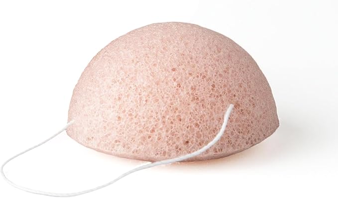 J&L Naturals Konjac Sponge | Exfoliating Face & Body Sponge for All Skin Types | Gentle Scrub | Cruelty Free, Vegan, Natural, Sustainable (Cherry Blossom (for Normal/Dull Skin), 1-Pack)