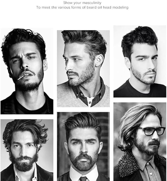 Universal Boar Bristle Beard Brush, Anti-Static Styling Wooden Hair Brush for Men&Women, Perfect for Hair&Beard Care Men's Grooming Straightens Promotes Growth Works with Beard Oil and Balm Beard Kits