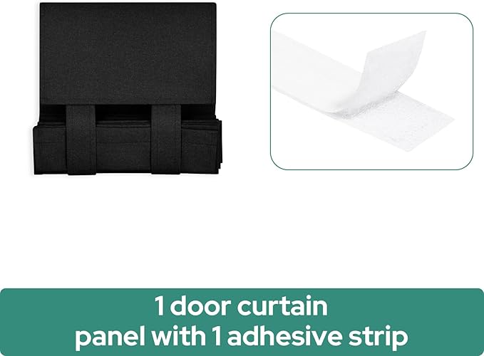 HOMEIDEAS 100% Linen Blackout Sidelight Curtains for Front Door, Side Door Window Curtains,Small Window, Thermal Insulated Covering, 1 Panel, W12 X L68 Inch, Black