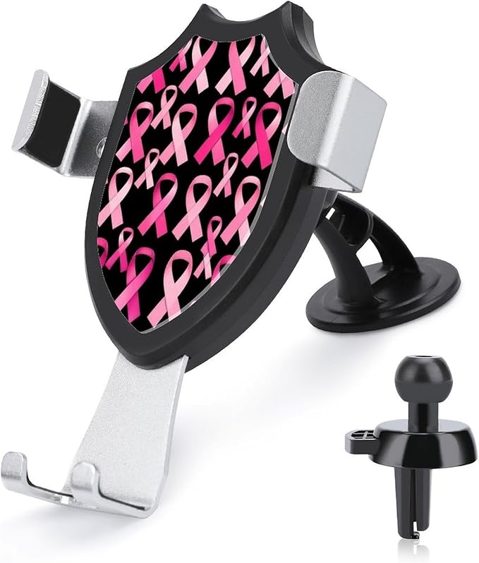 Women's Phone Holders Breast Cancer Awareness Ribbons Pink Universal Hands Free Automobile Cell Phone Holder