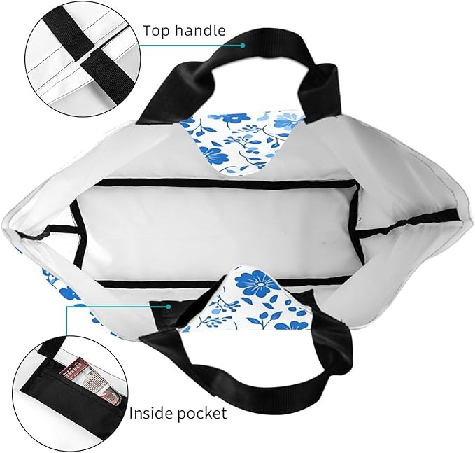 Tote Bag Shoulder Bags for Women Grocery Shopping Bag Reusable Bags Boho-Red Paisley 1