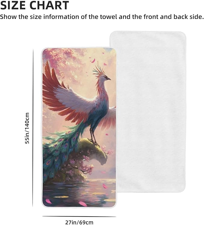 FengHung Quick Dry Microfiber Towel, Ultra Absorbent & Soft Coral Fleece Bath Towels for Body, Hair, Gym, Yoga, Spa & Travel - Lightweight & Fast Drying Multipurpose Towel (27"X55"