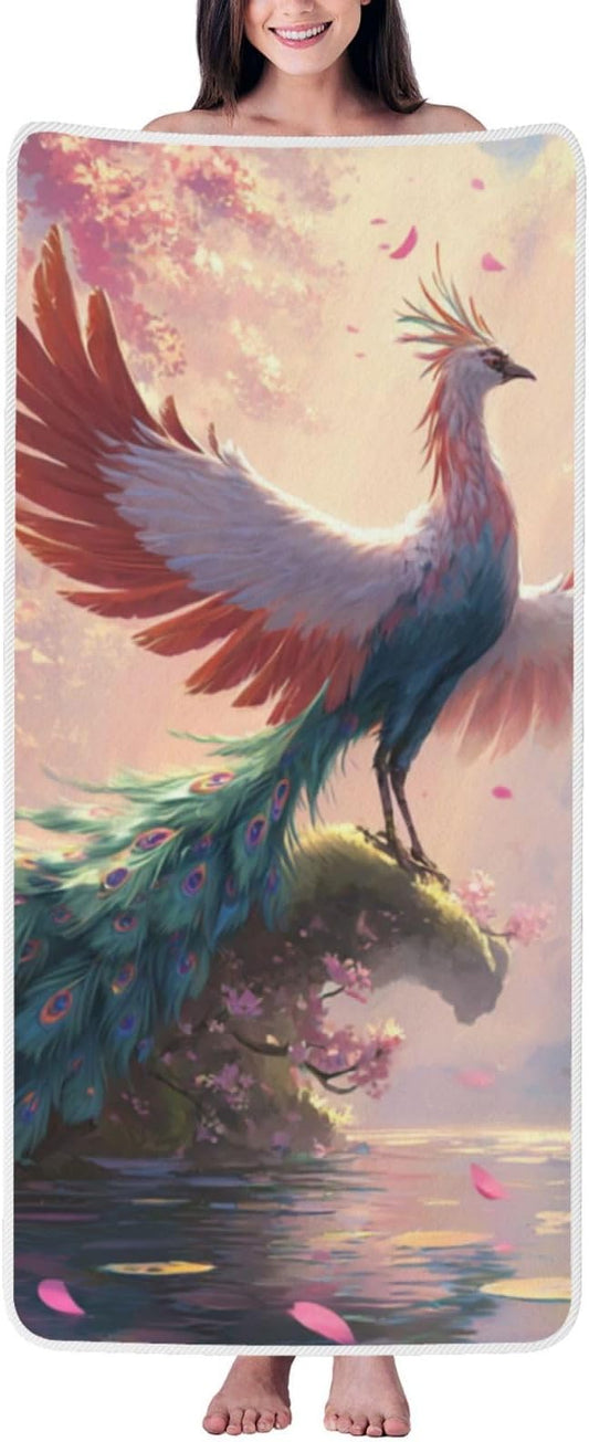 FengHung Quick Dry Microfiber Towel, Ultra Absorbent & Soft Coral Fleece Bath Towels for Body, Hair, Gym, Yoga, Spa & Travel - Lightweight & Fast Drying Multipurpose Towel (27"X55"