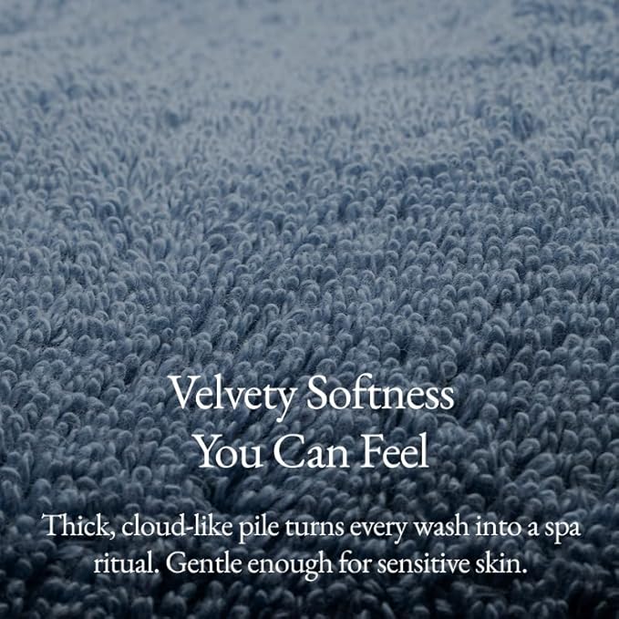 Italic Ultraplush 100% Australian Cotton Towels - Set of 2 Luxury Bath Towels, Quick Dry Plush and Absorbent, Heavy Duty Large Bath Towels, 800GSM for Bathroom & Spa (Glacier)