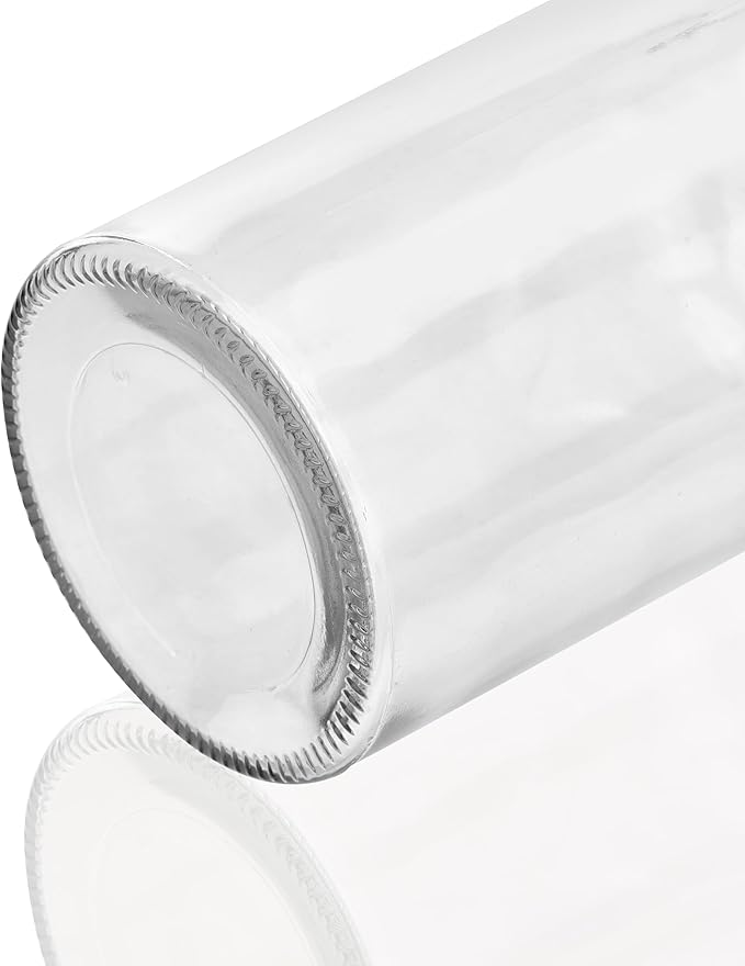 Lab Glass Reagent Bottle,Wide Mouth Glass Storage Bottle with Ground Stopper,Decorative Bottles/Vase (Clear, 500ML)