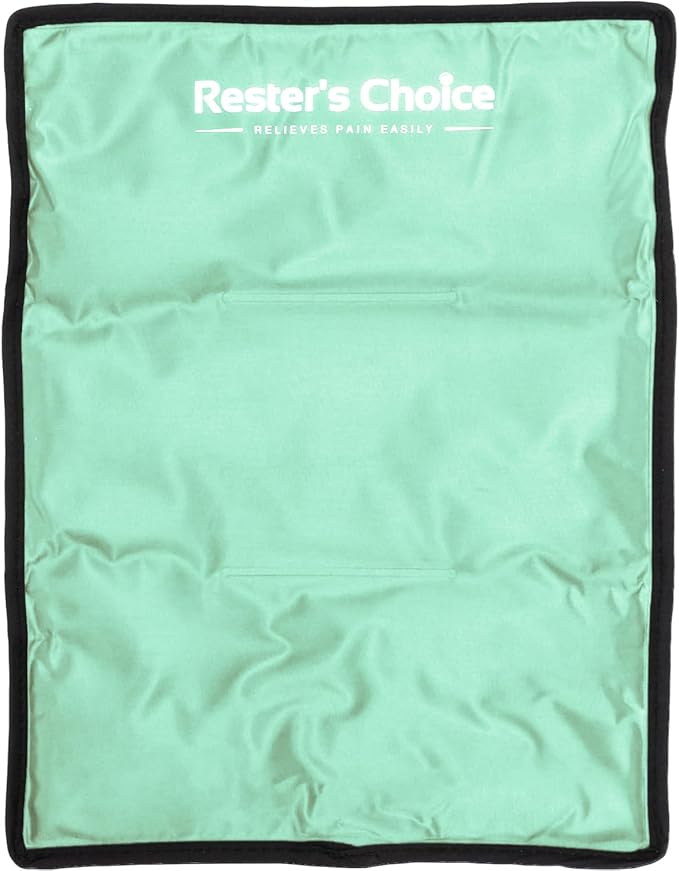 rester's choice Ice Pack for Injuries Reusable, Soft Gel Flexible - (Large: 11"x14.5") for Hip, Shoulder, Knee, Back - Comfy Cold Pack Compress for Swelling, Bruises, Surgery (Mint-Green, 1 Pack)