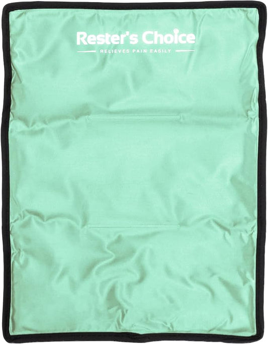 rester's choice Ice Pack for Injuries Reusable, Soft Gel Flexible - (Large: 11"x14.5") for Hip, Shoulder, Knee, Back - Comfy Cold Pack Compress for Swelling, Bruises, Surgery (Mint-Green, 1 Pack)