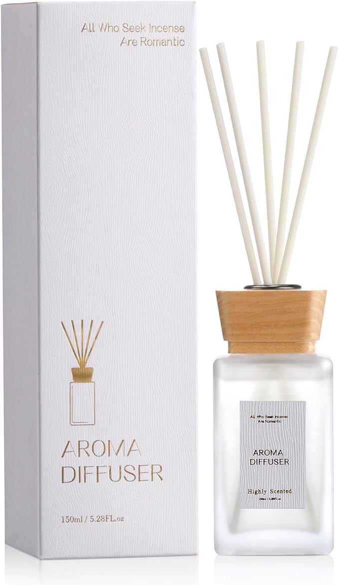 Reed Diffuser Set, 5.2 oz Citrus Scent Reed Diffuser with Sticks, Reed Diffusers for Home Bedroom Apartment Bathroom Decor, Scented Diffuser Gift for Home Fragrance.