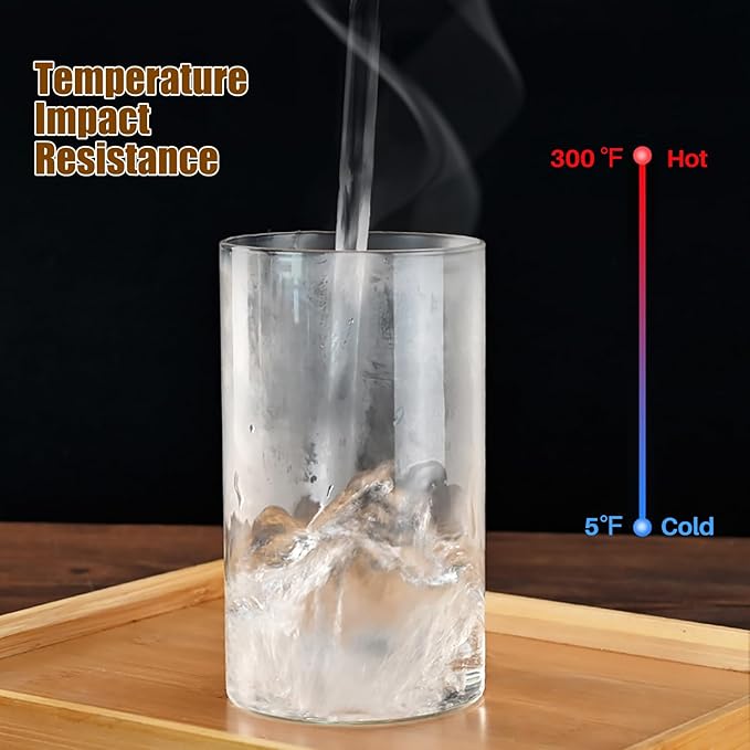 66 oz Glass Food Storage Jars with Airtight Lids, Tall Clear Glass Jar with Bamboo Lid, Airtight Food Canister for Pasta, Candy, Coffee, Sugar, Cookie, Snack. (Round | 10+11 Inch) x2