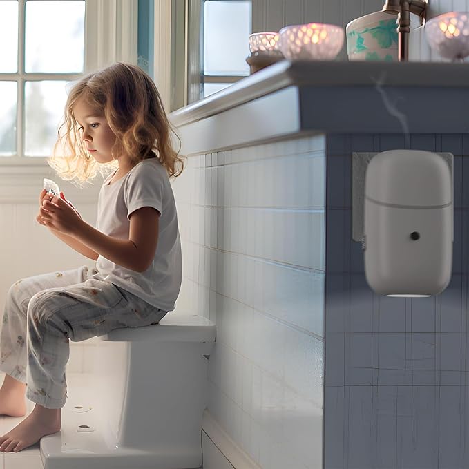 Essential Oil Diffuser, Plug in Waterless Diffuser with Night Light Small Aroma Diffuser Scent Air Machine, Compatible with 10ml of 100% Pure Essential Oil, Aromatherapy Diffusers for Home, Office