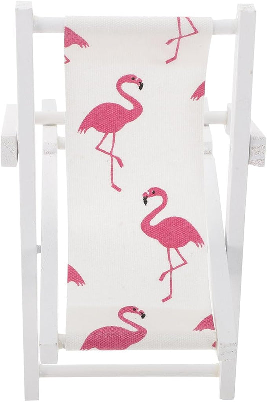 Wooden Flamingo Phone Holder Beach Chair Ornament Sturdy Mobile Stand and Small for Boys and