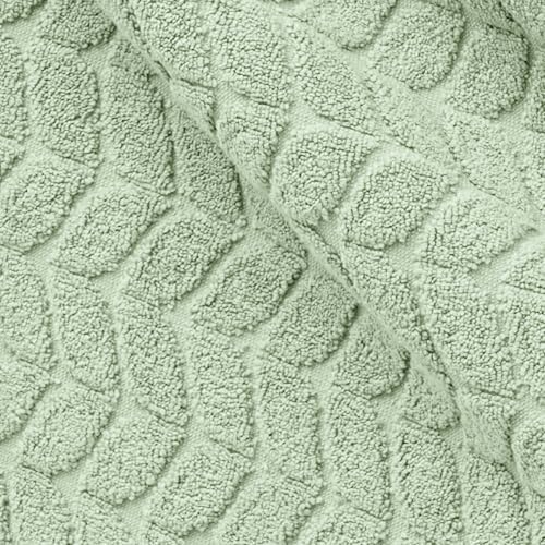 Ultra Soft & Stylish 700 GSM Luxury Washcloth Set (6 Piece - 13 x 13 in.) - 100% Zero-Twist, Long-Staple Cotton - Remarkably Absorbent Washcloths (Eucalyptus Green)