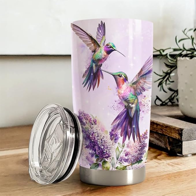 Hummingbird Tumbler 20oz Stainless Steel Insulated Travel Mug Cup for Women Girls Grandma Mom Hummingbird Gifts for Birthday Christmas Mothers Day