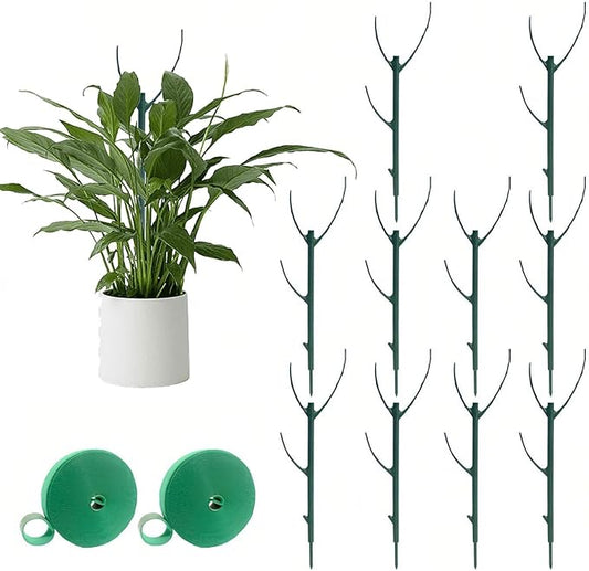 Stackable Monstera Plant Support Stakes, Suitable for Indoor and Outdoor Climbing Plants, Support Stakes for Growing Vines, Training Stems, Stabilizing and Supporting Growth (5 Pieces) (10PCS+A)