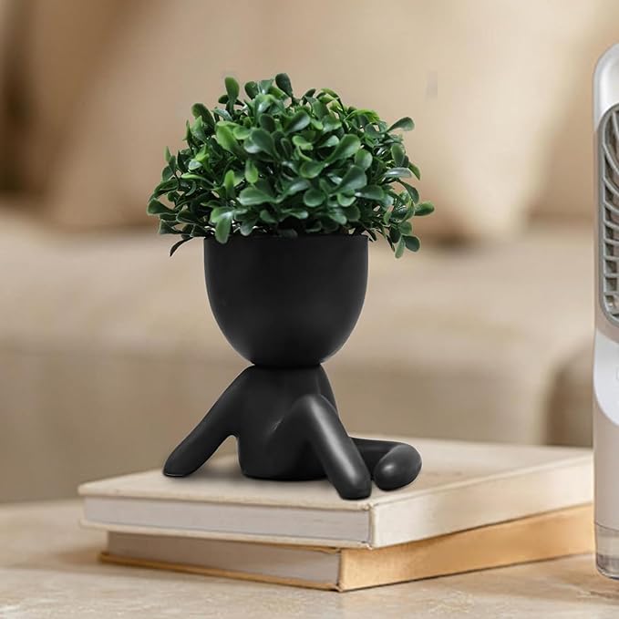 Zerzsy Cute Faux Succulent Desk Decor, Small Fake Plants Decor for Bedroom and Bathroom, Lovely Faux Succulent Desk Decoration for Office and Home - Set of 1