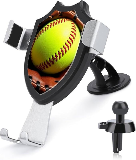 Phone Holders Phone Stand Cell Phone Car Mount Hands Free Automobile Holder Retro Vintage Sports Softball Ball