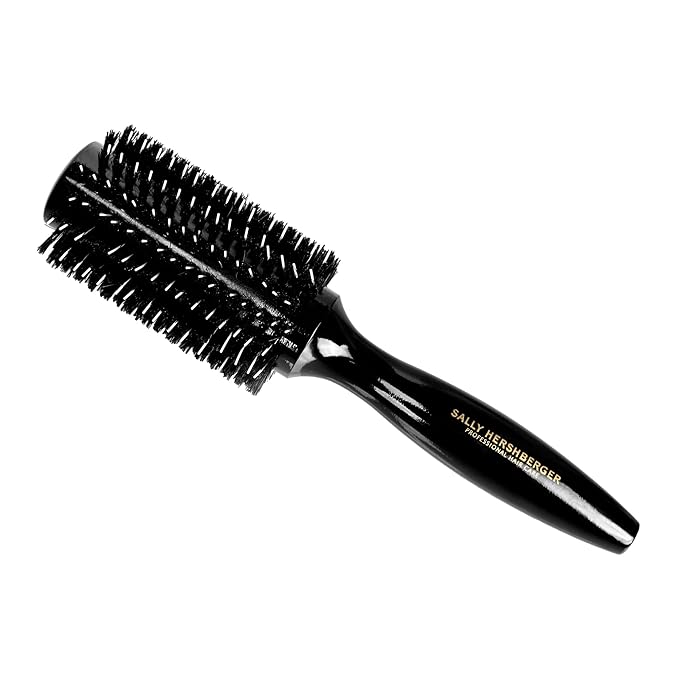 SALLY HERSHBERGER Large Round Brush for Men & Women - Premium, Salon-Tested, Volumizing & Smoothing Barrel Hair Brush - For Styling and Blow Drying Thick Through Fine Hair - Boar Bristle Design - 1 pc