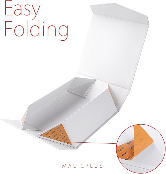 Gift Box with Lid 9x9x3.4 Inches, Heart for Mother's Day, Bridesmaid Proposal Box with Magnetic Closure for All Occasion