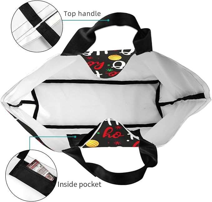 Tote Bag Shoulder Bags for Women Grocery Shopping Bag Reusable Bags Boho-Red Paisley 1