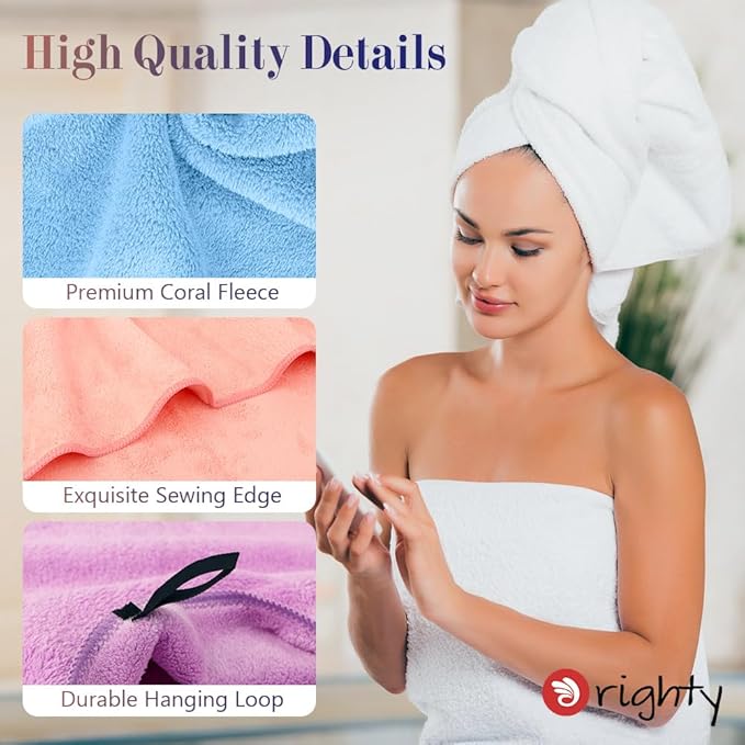 Orighty Bath Towels Pack of 6(24'' x 48'') - Soft Feel, Highly Absorbent, Quick Drying for Body, Sport, Yoga, SPA, Fitness - Multi-Color