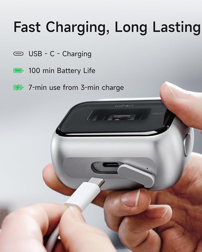 Laifen P3 Pro 3-Blade Electric Shaver, Dual Linear High-Speed Motors 12,000 Cuts/Min, 100-Min Runtime, IPX7 Waterproof, Rechargeable Electric Razor for Men, Travel-Friendly (Aluminum Alloy)