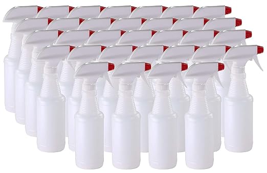 Pinnacle Mercantile Plastic Spray Bottles Leak Proof Technology Empty 16 oz Value Pack of 64 Made In USA