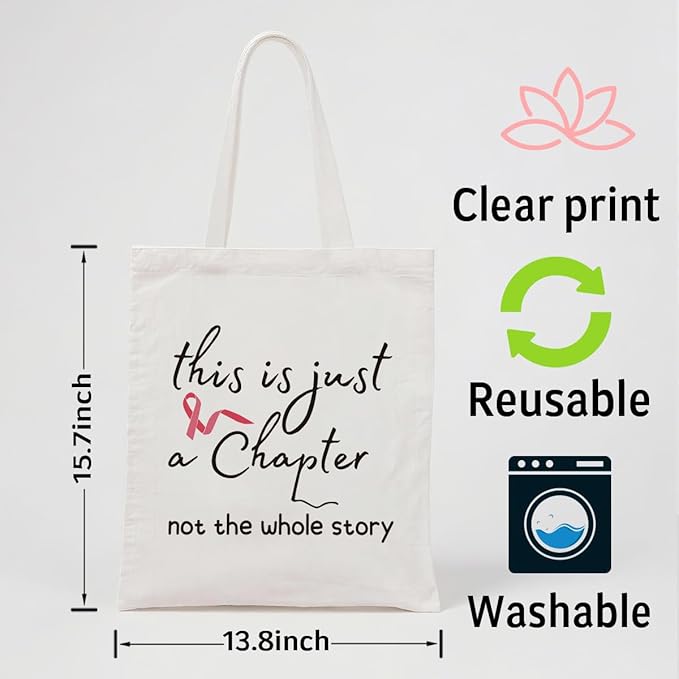 Canvas Tote Bag for Women, This Is Just a Chapter Not The Whole Story Shoulder Bags, Casual Canvas Totes for Work Traveling, Christmas Gifts to Friends and Family