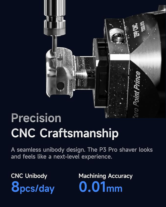 Laifen P3 Pro 3-Blade Electric Shaver Set – Includes P3 Pro Shaver, Travel Pod & Non-Slip Pad, Dual Linear Motors 12,000 Cuts/Min, 100-Min Runtime, IPX7 Waterproof (Royal Blue)