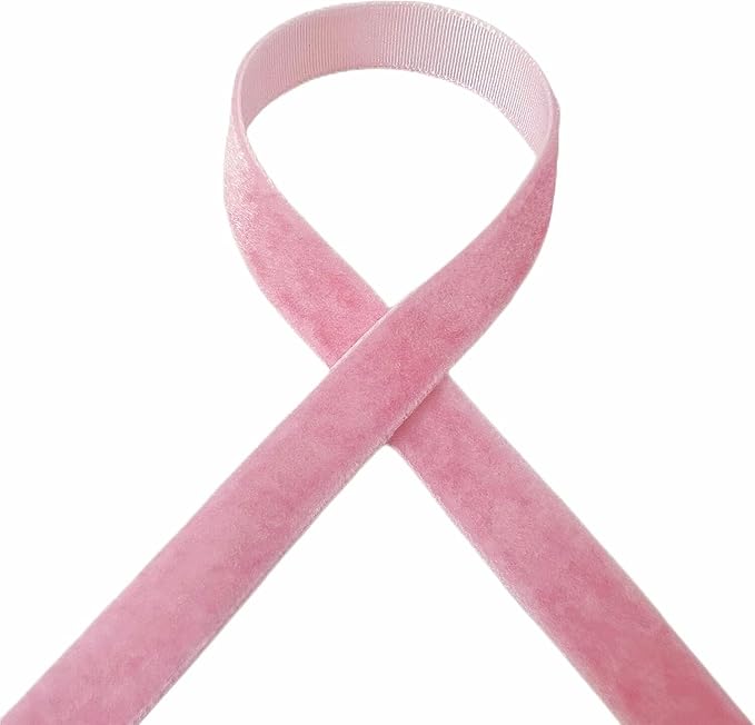 Vintage Pink Velvet Ribbon, 3/8 Inch X 25Yd