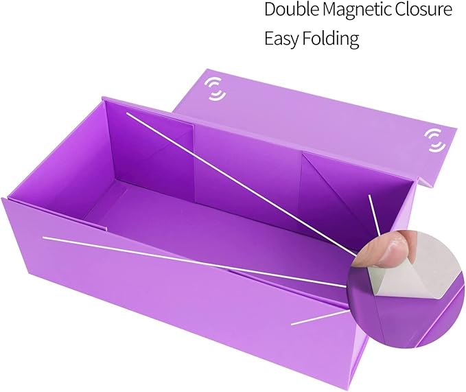 Purple Gift Boxes 10"x6"x3" with Magnetic Closure Lid Gift Boxes for Presents,Bridesmaid Gifts Box,Cute Box,Luxury for Gift Packaging, Magnetic Gift Box for Wrapping Gifts (Purple/5PCS)