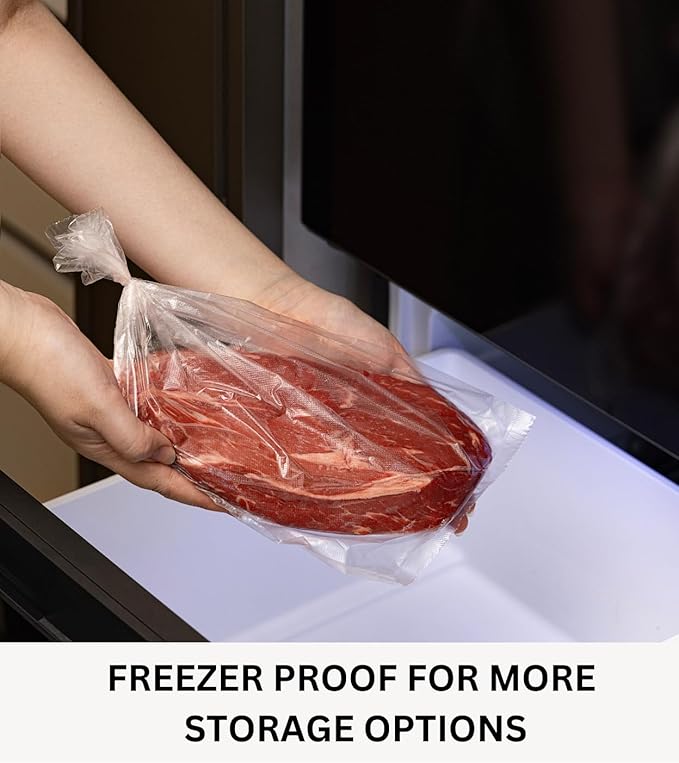 8"x12" & 10"x14" Quart & Gallon Plastic Produce Bags on a Roll- 350 Bags Each (700 Bags), Clear Grocery & Bread Bags, Food Contact Safe (Small & Medium)