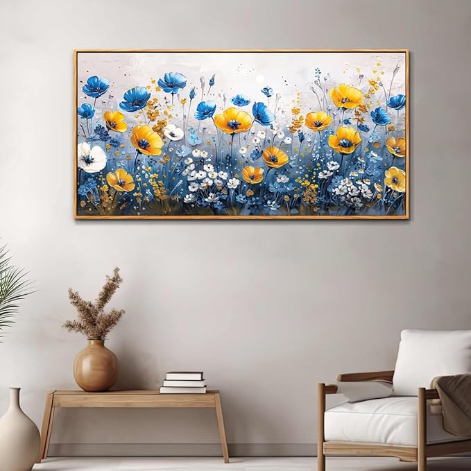 QIYILEXWART Large Wall Decor For Living Room Canvas Wall Art For Office Modern Wall Decorations For Bedroom Bush Landscape Painting Farmhouse Pictures Artwork Room Home Decor 24x48 In