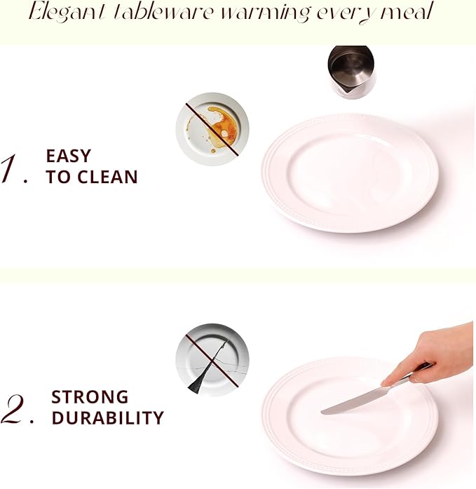 Pearl Dots Stoneware Dinnerware Set 20pc Set, White