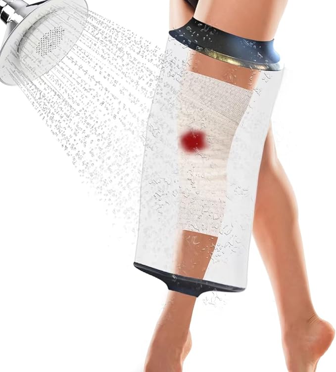 KEEFITT Knee Cast Cover for Shower, Waterproof Shower Protector for ACL Surgery, Wound, Burns Watertight Protection