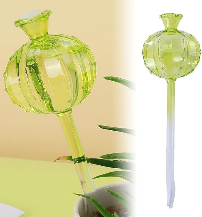 3pcs Glass Plant Self-Watering Bulb Automatic Planter Insert Potted Plant Pomegranates Globes Device Mushroom Watering Globes