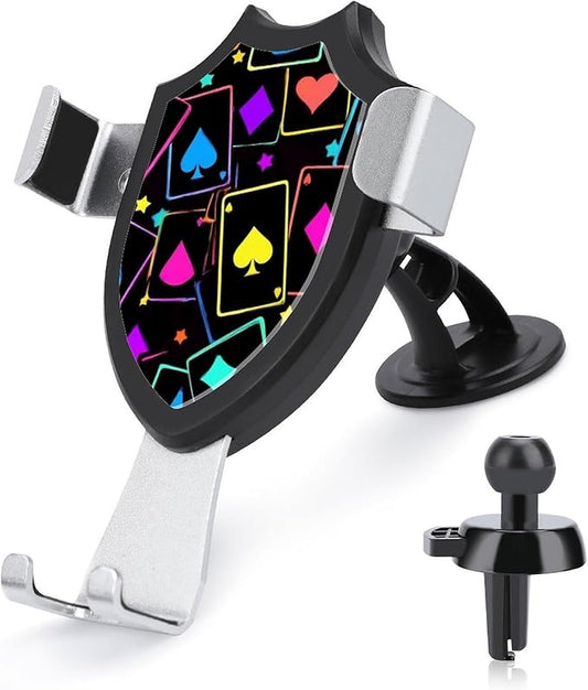 Phone Holders Phone Stand Cell Phone Car Mount Hands Free Automobile Holder Trippy Neon Magic Playing Card
