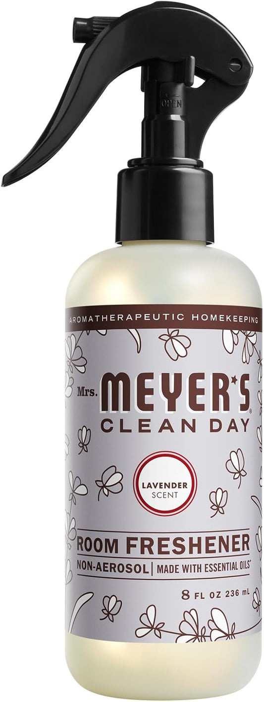 MRS. MEYER'S CLEAN DAY Room and Air Freshener Spray, Non-Aerosol Spray Bottle Infused with Essential Oils, Lavender, 8 fl. oz