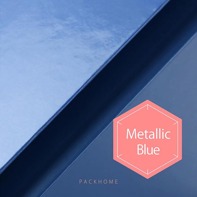 PACKHOME 6 Large Gift Boxes 13.5x10x3.5 Inches, Sturdy Shirt Boxes with Magnetic Lids for Multiple Occasions (Glossy Blue)