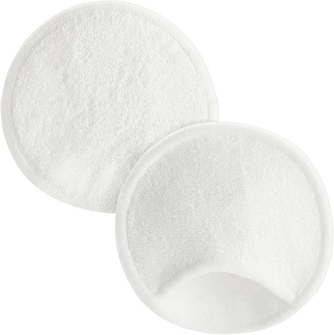 Glamlily Reusable Cotton Pads for Face Makeup Removal with Bamboo Holder and Mesh Storage Bag (White) 16 Pack