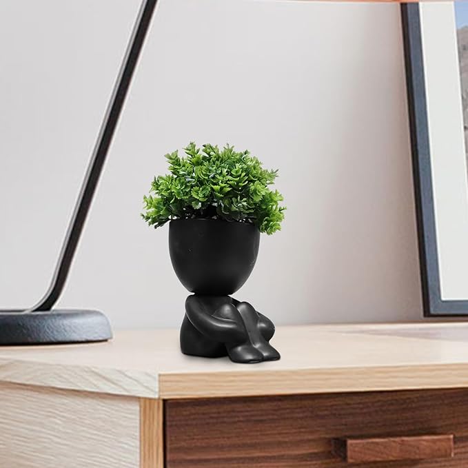 Zerzsy Fake Plants Artificial Succulents Plants for Room Bathroom Home Office Desk Cute Fake Plant Bathroom Decoration - Set of 1