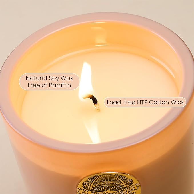 M&SENSE Natural Soy Candle| Neroli&Orange | 10.2 oz, 55H Burn | Luxury Scented Candle for Relaxation, Gifting, Home Décor | for Bedroom, Office, Party