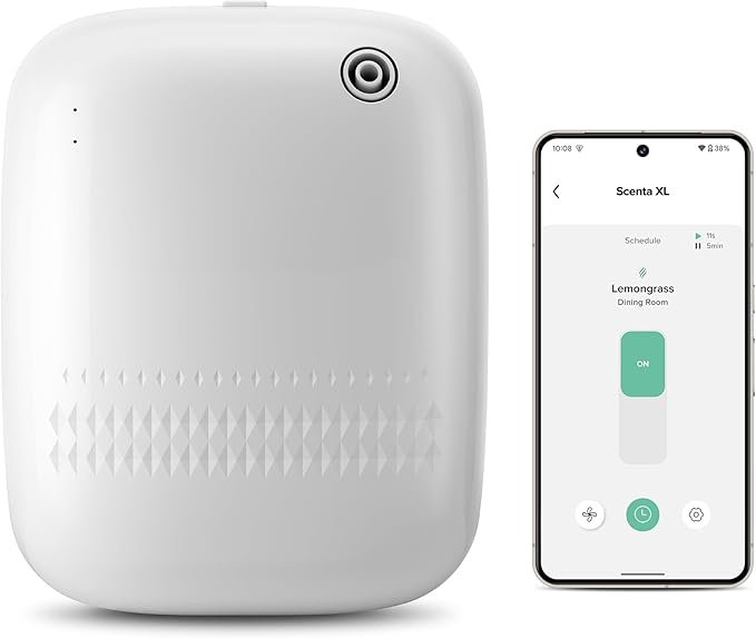 Airversa Waterless Essential Oil Diffuser for Home and Commercial Use, Up to 2000 sq ft 400 mL Capacity, Aromatherapy Scent Diffuser for Large Rooms, Smart Scent Air Machine, ANW-White