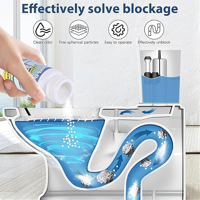 Wild Sink and Drain Cleaner Powder | Rapid-Foam Fast-Acting Pipe Declogger for Kitchen, Bathroom, Toilet, Shower Drain Maintenance | Powerful Foaming Cleaner (3.88oz/110g, Count, 2)