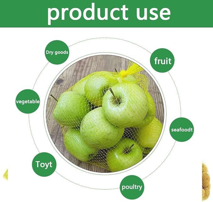 100pcs Seafood Boiling Bags, Plastic Reusable Mesh Produce Bags, Crawfish Bags Boiling Bags, Mesh Onion Bags, Fruit and Vegetable Produce Bag (24inch and Loop-Style Closures white)