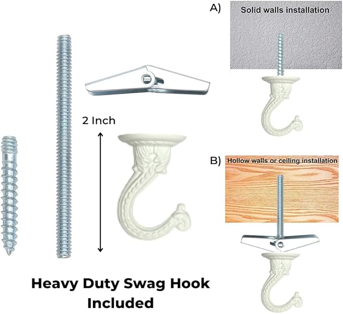 43 Inches Macrame Planter Hanger Large for 12 inch Pot + Swag Hook (Extra Long & Big) | Large Hanging Planter for Indoor Plants | No Tassel, Cotton Rope, NO Pot/Plant Included (Jute)(XL)