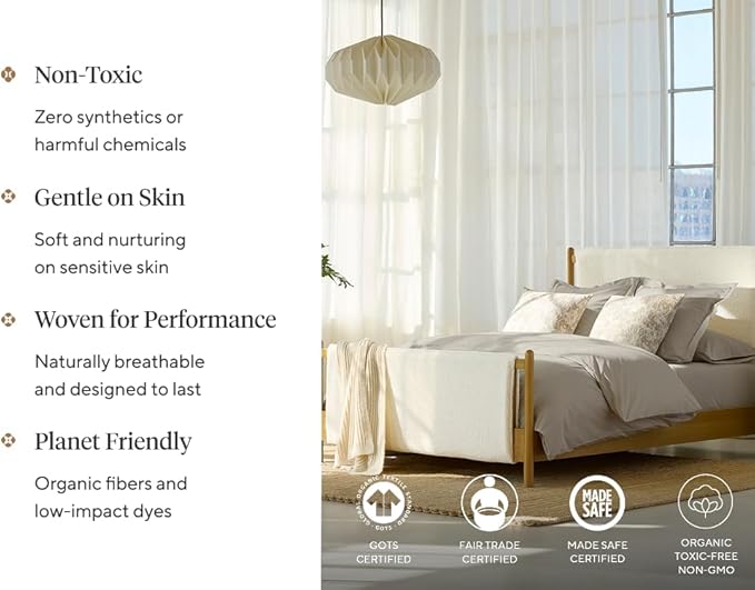 Coyuchi Classic Organic Cotton Terry Bath Towels, 6-Piece Towel Set, Cerulean, Quick-Dry, Highly Absorbent, Soft, Lightweight, 100% GOTS Certified, 2 Hand Towel, 2 Bath Towel, and 2 Washcloth