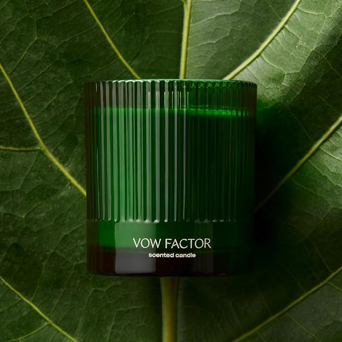 Vow Factor Luxury Scented Candle by Snif, Floral and Citrus Scent, 50+ Hours, 100% Cotton Fiber Wicks, Soy Wax Blend, Non-Toxic, Vegan, 8.5 oz