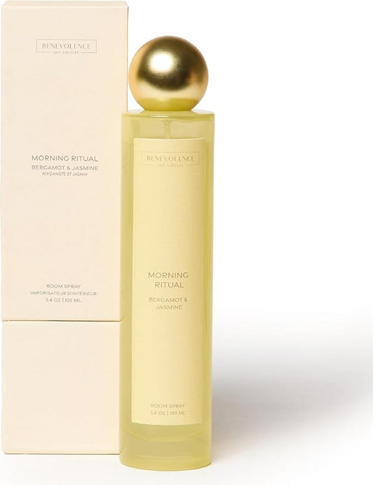 Bergamot & Jasmine Room Spray | Benevolence LA Air & Fabric Freshener for Home & Linen | Fresh Floral Scent, Relaxing Home Fragrance, Holiday Gift Idea for Her, Gifts for Women