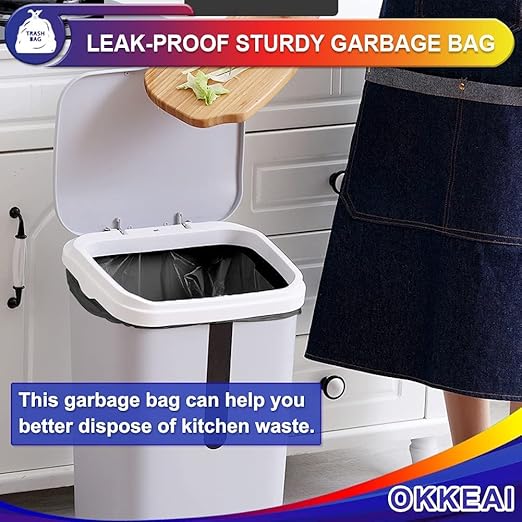 OKKEAI Small Garbage Bags for Bathroom Can 5 Liter Trash Bags 1.2 Gal Waste Basket Liners for Bathroom Mini Trash Bags Trash Plastic Bags Small